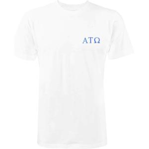 imageDALIX Alpha Tau Omega Greek Letters TShirt Mens Embroidered Fraternity ShirtWhite