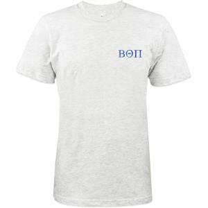 imageDALIX Beta Theta Pi Greek Letters TShirt Mens Embroidered Fraternity ShirtAsh Gray