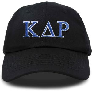 imageDALIX Kappa Delta Rho Greek Letters Ball Cap Embroidered Fraternity HatBlack