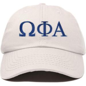 imageDALIX Omega Phi Alpha Greek Letters Hat Womens Embroidered Baseball CapBeige