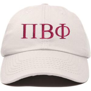 imageDALIX Pi Beta Phi Greek Letters Hat Womens Embroidered Baseball CapBeige