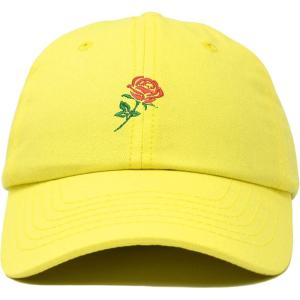 imageDALIX Red Rose Hat Premium Embroidered Baseball Cap Womens