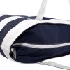 imageDALIX Premium Beach Bags Striped Navy Blue Zippered Tote Bag Monogrammed A  ZP