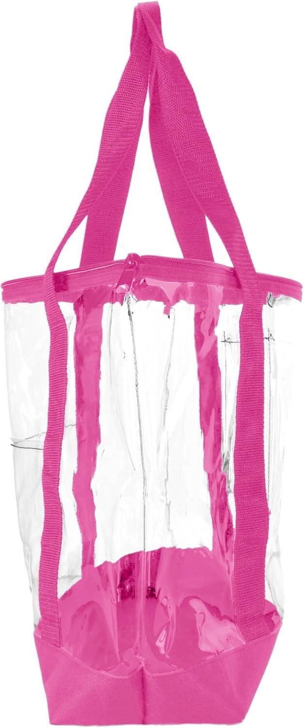 imageDALIX Clear Shopping Bag Security Work Tote Shoulder Bag Womens HandbagHot Pink