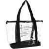 imageDALIX Clear Shopping Bag Security Work Tote Shoulder Bag Womens HandbagBlack
