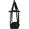 imageDALIX Clear Shopping Bag Security Work Tote Shoulder Bag Womens HandbagBlack