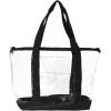 imageDALIX Clear Shopping Bag Security Work Tote Shoulder Bag Womens HandbagBlack