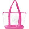 imageDALIX Clear Shopping Bag Security Work Tote Shoulder Bag Womens HandbagHot Pink