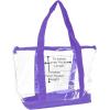 imageDALIX Clear Shopping Bag Security Work Tote Shoulder Bag Womens HandbagPurple
