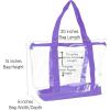 imageDALIX Clear Shopping Bag Security Work Tote Shoulder Bag Womens HandbagPurple