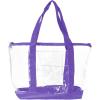 imageDALIX Clear Shopping Bag Security Work Tote Shoulder Bag Womens HandbagPurple