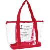 imageDALIX Clear Shopping Bag Security Work Tote Shoulder Bag Womens HandbagRed