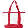 imageDALIX Clear Shopping Bag Security Work Tote Shoulder Bag Womens HandbagRed