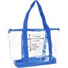 imageDALIX Clear Shopping Bag Security Work Tote Shoulder Bag Womens HandbagRoyal Blue