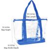 imageDALIX Clear Shopping Bag Security Work Tote Shoulder Bag Womens HandbagRoyal Blue