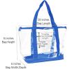 imageDALIX Clear Shopping Bag Security Work Tote Shoulder Bag Womens HandbagRoyal Blue