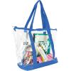 imageDALIX Clear Shopping Bag Security Work Tote Shoulder Bag Womens HandbagRoyal Blue