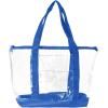 imageDALIX Clear Shopping Bag Security Work Tote Shoulder Bag Womens HandbagRoyal Blue