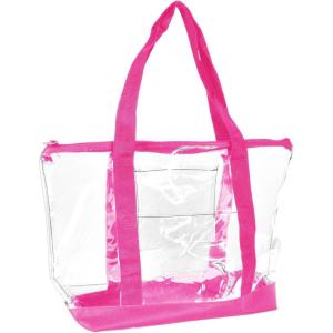imageDALIX Clear Shopping Bag Security Work Tote Shoulder Bag Womens HandbagHot Pink
