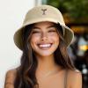 imageDALIX Coffee Martini Cotton Bucket Hat Lightweight Outdoor Travel Beach Everyday WomensSesame Beige