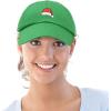 imageChristmas Santa Hat On A Cap Womens Embroidered BallcapKelly Green