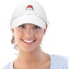 imageChristmas Santa Hat On A Cap Womens Embroidered BallcapWhite