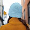 imageDALIX Coffee Martini Embroidered Beanie Food Warm Winter Knit Hat WomenBaby Blue