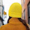 imageDALIX Coffee Martini Embroidered Beanie Food Warm Winter Knit Hat WomenYellow