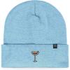 imageDALIX Coffee Martini Embroidered Beanie Food Warm Winter Knit Hat WomenBaby Blue