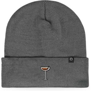 imageDALIX Coffee Martini Embroidered Beanie Food Warm Winter Knit Hat WomenAsphalt Gray
