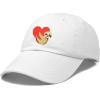 imageDALIX Heart Cute Sloth Hat Womens Embroidered Baseball CapWhite