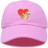 imageDALIX Heart Cute Sloth Hat Womens Embroidered Baseball CapLight Pink