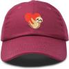 imageDALIX Heart Cute Sloth Hat Womens Embroidered Baseball CapMaroon