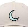 image:imageDALIX Moon Embroidered Crescent Astronomy Night Cotton Dad Hat Baseball Cap Adjustable WomensBeige