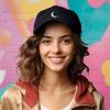 image:imageDALIX Moon Embroidered Crescent Astronomy Night Cotton Dad Hat Baseball Cap Adjustable WomensBlack
