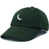 image:imageDALIX Moon Embroidered Crescent Astronomy Night Cotton Dad Hat Baseball Cap Adjustable WomensDark Green