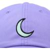 image:imageDALIX Moon Embroidered Crescent Astronomy Night Cotton Dad Hat Baseball Cap Adjustable WomensLavender
