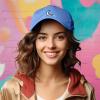 image:imageDALIX Moon Embroidered Crescent Astronomy Night Cotton Dad Hat Baseball Cap Adjustable WomensLight Blue