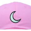 image:imageDALIX Moon Embroidered Crescent Astronomy Night Cotton Dad Hat Baseball Cap Adjustable WomensLight Pink