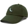 image:imageDALIX Moon Embroidered Crescent Astronomy Night Cotton Dad Hat Baseball Cap Adjustable WomensOlive