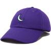 image:imageDALIX Moon Embroidered Crescent Astronomy Night Cotton Dad Hat Baseball Cap Adjustable WomensPurple