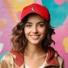image:imageDALIX Moon Embroidered Crescent Astronomy Night Cotton Dad Hat Baseball Cap Adjustable WomensRed
