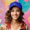 image:imageDALIX Moon Embroidered Crescent Astronomy Night Cotton Dad Hat Baseball Cap Adjustable WomensRoyal Blue
