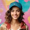 image:imageDALIX Moon Embroidered Crescent Astronomy Night Cotton Dad Hat Baseball Cap Adjustable WomensTeal