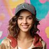 image:imageDALIX Moon Embroidered Crescent Astronomy Night Cotton Dad Hat Baseball Cap Adjustable WomensWashed Black