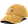 image:imageDALIX Moon Embroidered Crescent Astronomy Night Cotton Dad Hat Baseball Cap Adjustable WomensWashed Gold