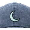 image:imageDALIX Moon Embroidered Crescent Astronomy Night Cotton Dad Hat Baseball Cap Adjustable WomensWashed Navy Blue