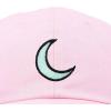 image:imageDALIX Moon Embroidered Crescent Astronomy Night Cotton Dad Hat Baseball Cap Adjustable WomensWashed Pink
