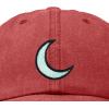 image:imageDALIX Moon Embroidered Crescent Astronomy Night Cotton Dad Hat Baseball Cap Adjustable WomensWashed Red