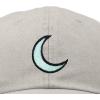 image:imageDALIX Moon Embroidered Crescent Astronomy Night Cotton Dad Hat Baseball Cap Adjustable WomensWashed Stone White
